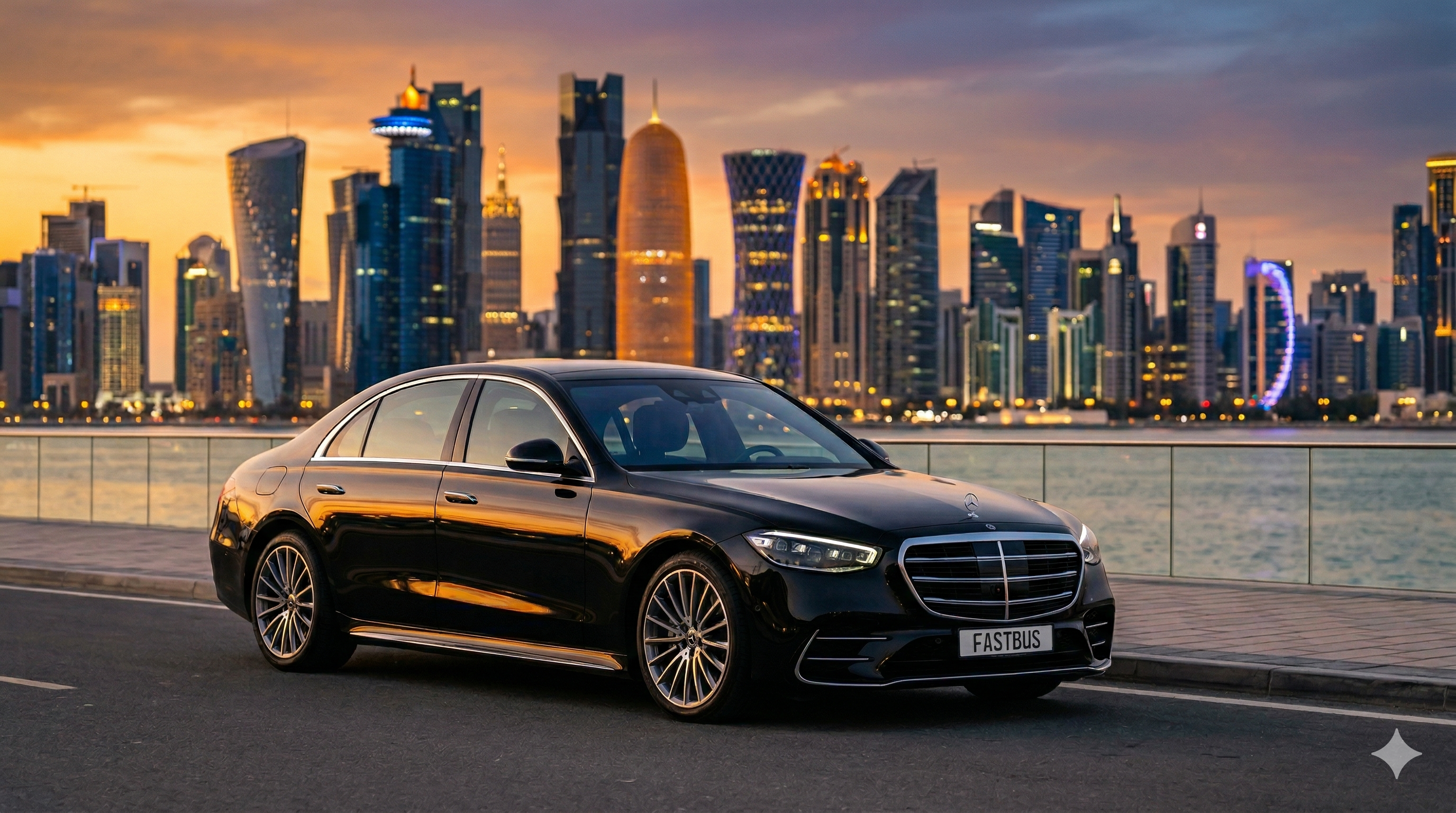 Mercedes S-Class Doha Skyline